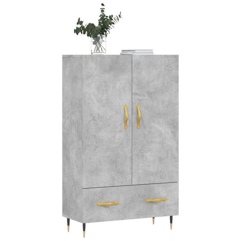 Highboard Concrete Grey 69.5x31x115 cm Engineered Wood