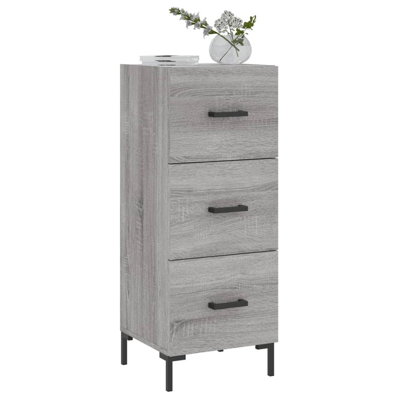 Sideboard Grey Sonoma 34.5x34x90 cm Engineered Wood