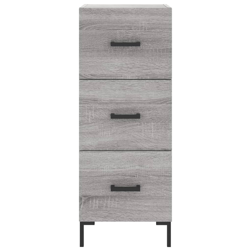 Sideboard Grey Sonoma 34.5x34x90 cm Engineered Wood