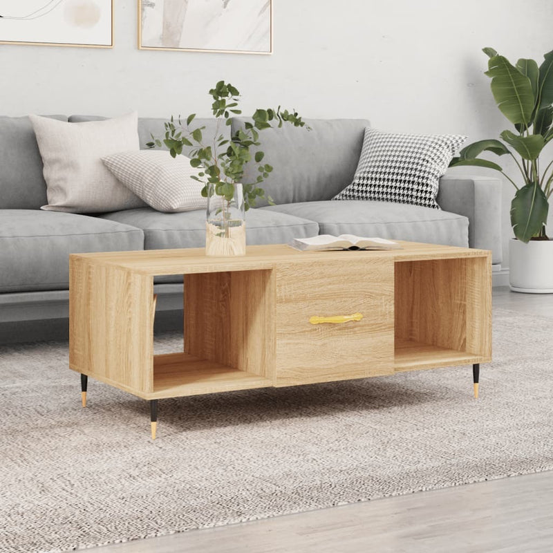 Coffee Table Sonoma Oak 102x50x40 cm Engineered Wood