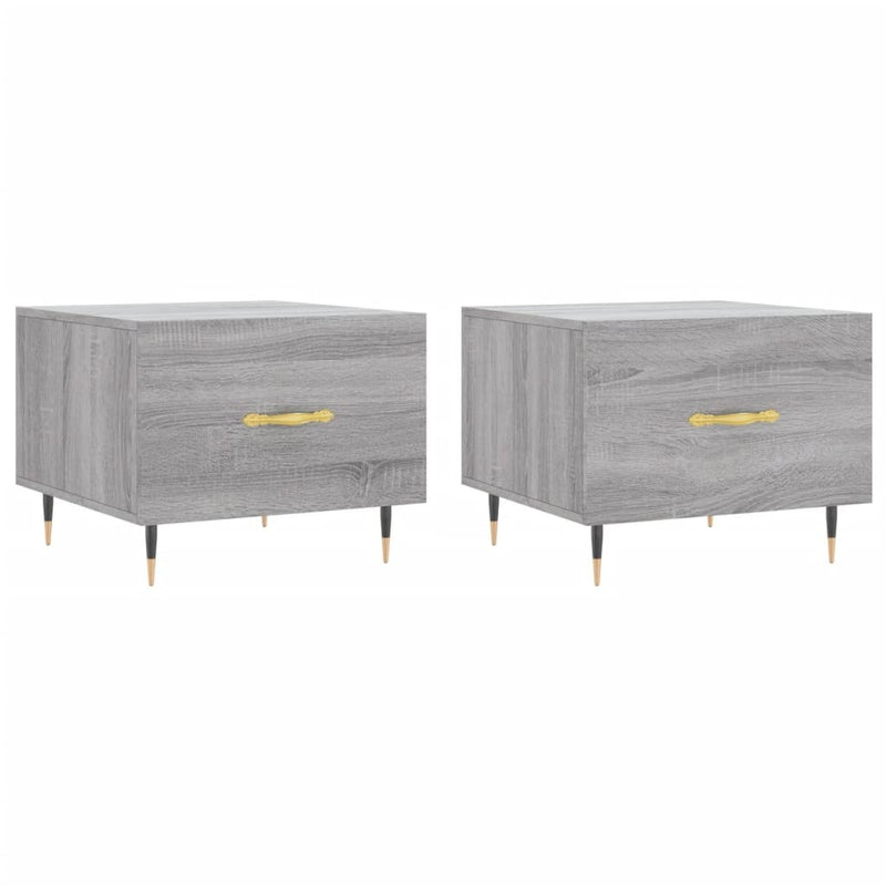 Coffee Tables 2 pcs Grey Sonoma 50x50x40 cm Engineered Wood