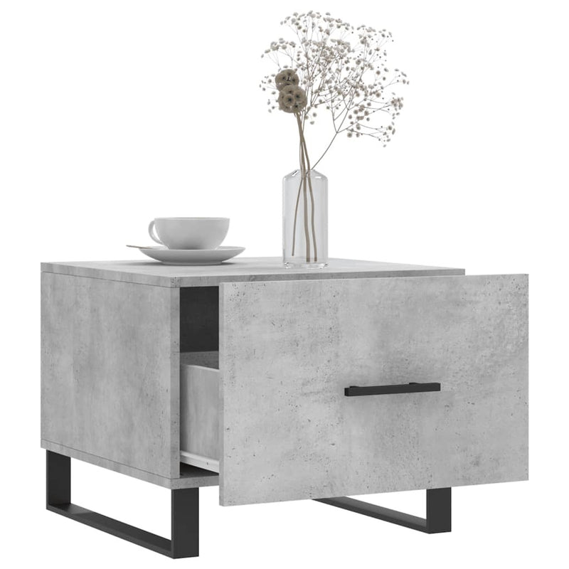 Coffee Table Concrete Grey 50x50x40 cm Engineered Wood