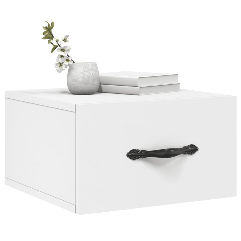 Wall-mounted Bedside Cabinet White 35x35x20 cm