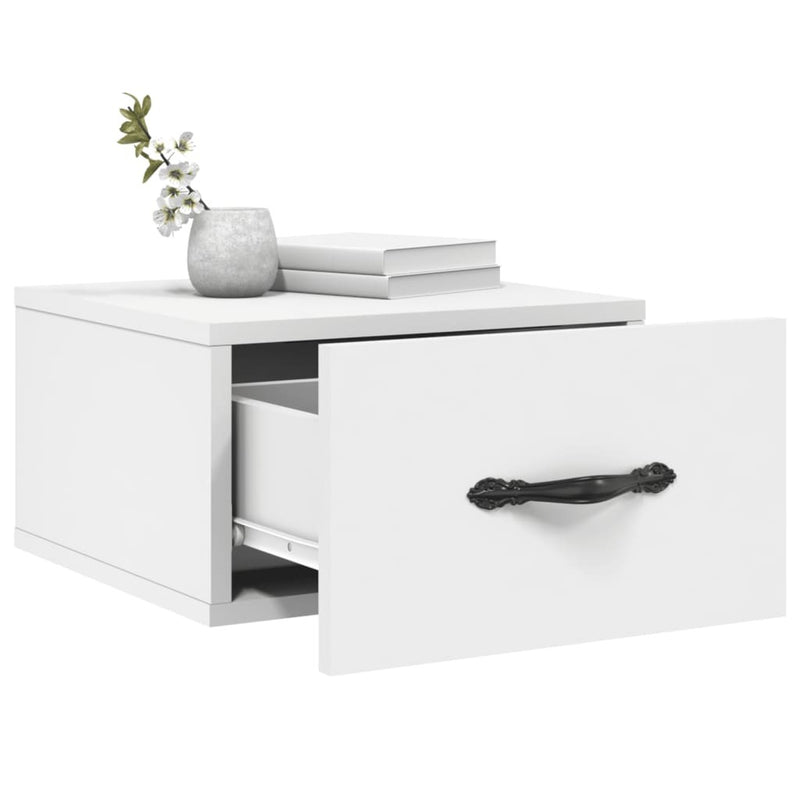 Wall-mounted Bedside Cabinet White 35x35x20 cm