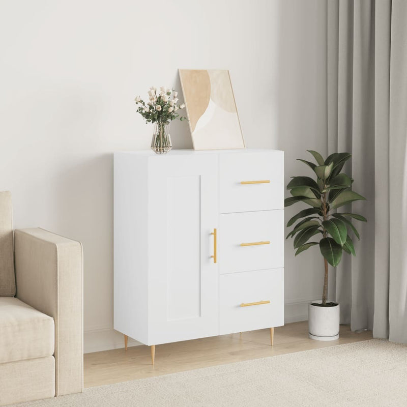 Sideboard White 69.5x34x90 cm Engineered Wood