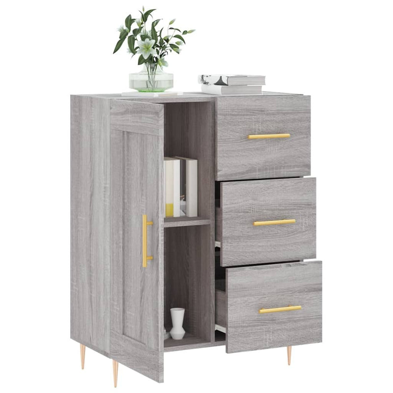 Sideboard Grey Sonoma 69.5x34x90 cm Engineered Wood