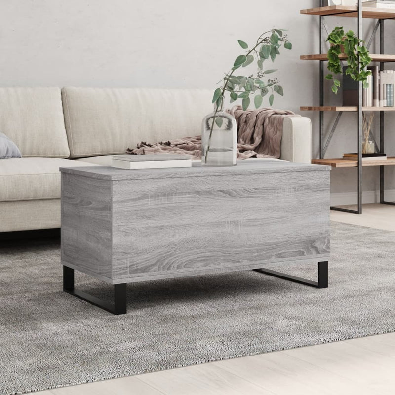 Coffee Table Grey Sonoma 90x44.5x45 cm Engineered Wood