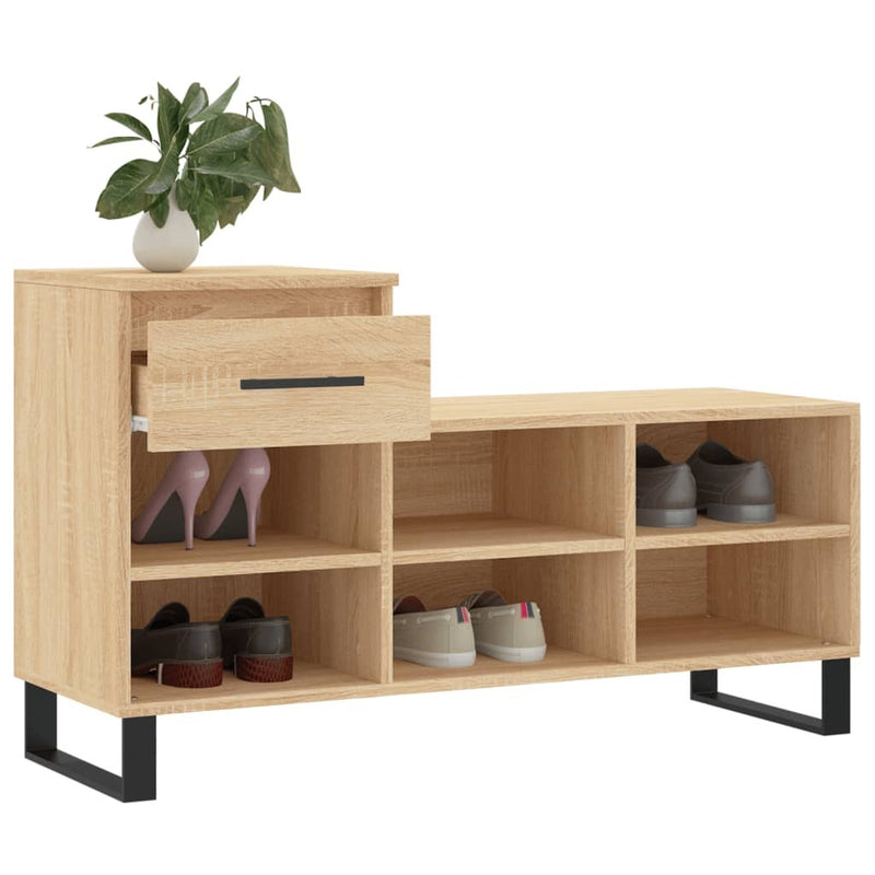 Shoe Cabinet Sonoma Oak 102x36x60 cm Engineered Wood