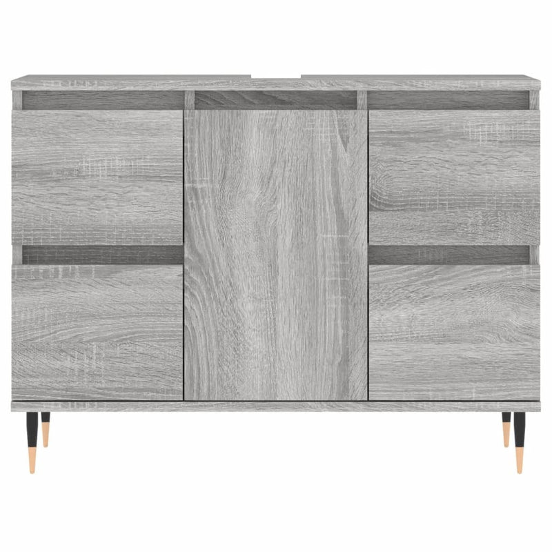 Bathroom Cabinet Grey Sonoma 80x33x60 cm Engineered Wood