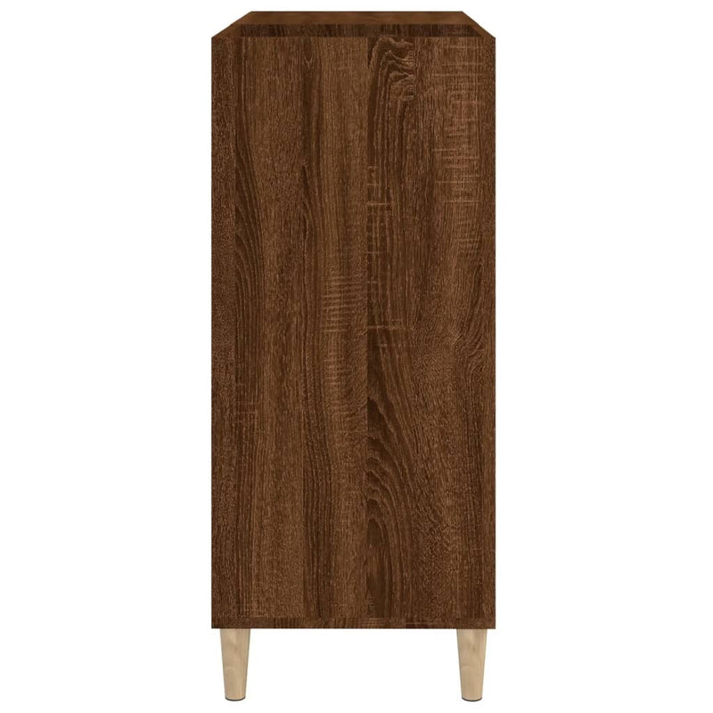 Record Cabinet Brown Oak 84.5x38x89 cm Engineered Wood