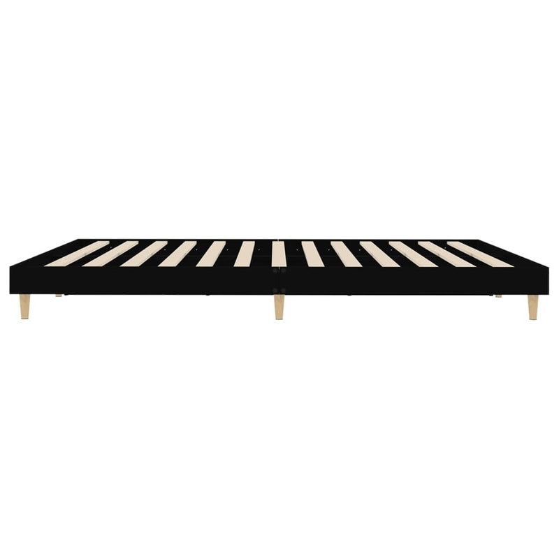 Bed Frame without Mattress Black 180x200 cm Super King Engineered Wood