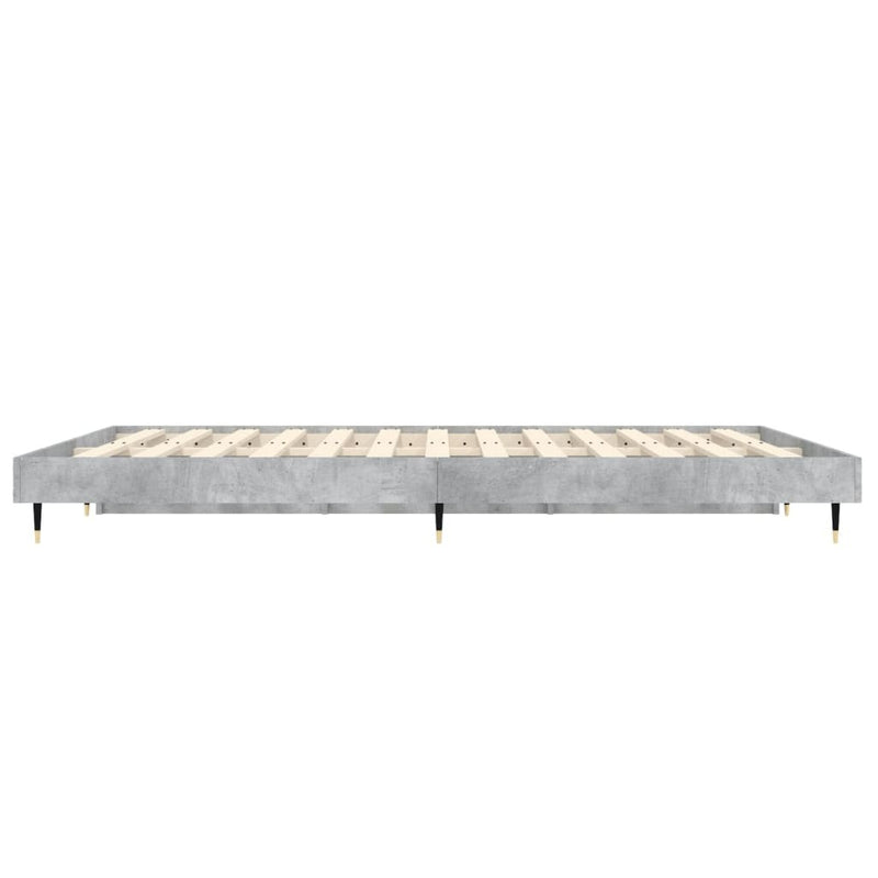 Bed Frame without Mattress Concrete Grey 120x190 cm Small Double