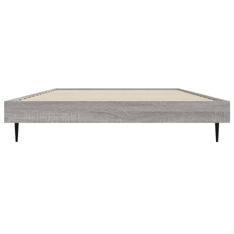 Bed Frame without Mattress Grey Sonoma 100x200 cm Engineered Wood