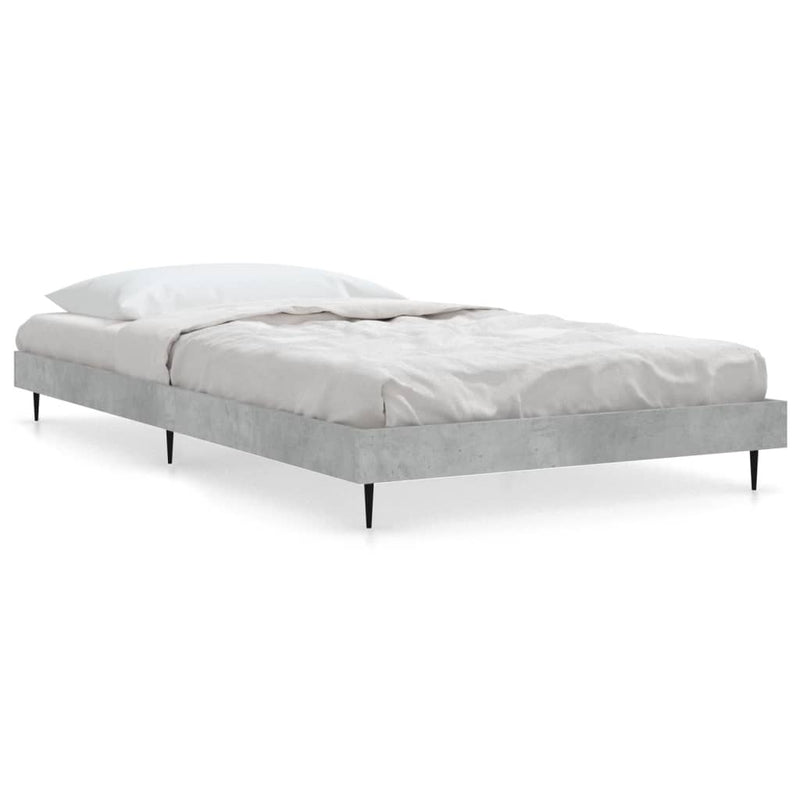 Bed Frame without Mattress Concrete Grey 90x190 cm Single