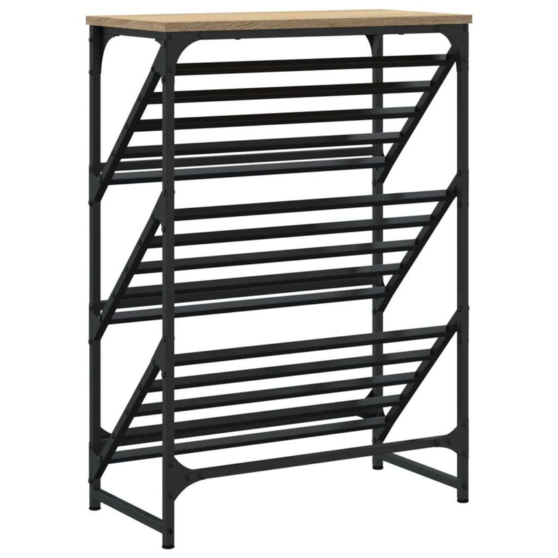 Shoe Rack Sonoma Oak 60x30x85 cm Engineered Wood