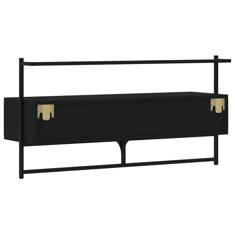 TV Cabinet Wall-mounted Black 100.5x30x51 cm Engineered Wood