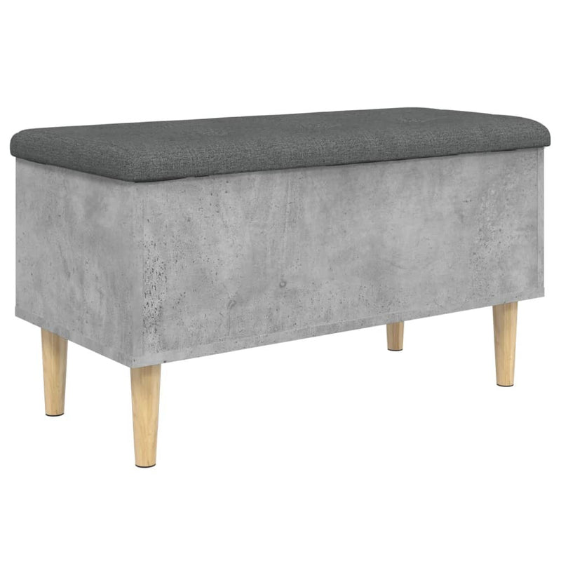 Storage Bench Concrete Grey 82x42x46 cm Engineered Wood