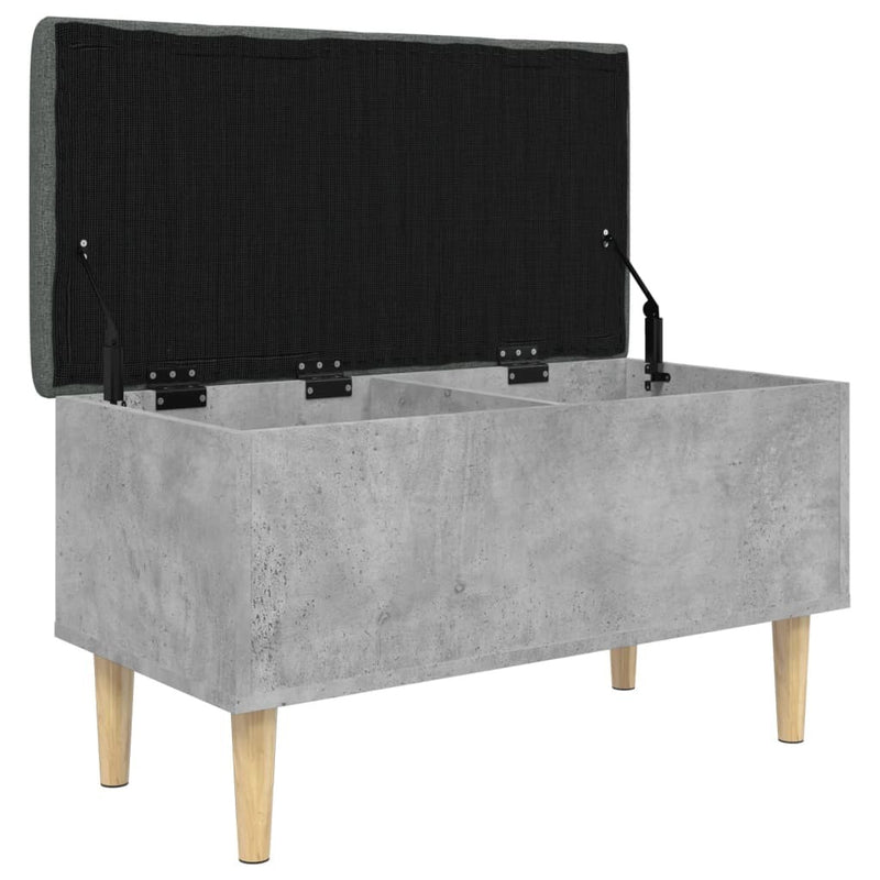 Storage Bench Concrete Grey 82x42x46 cm Engineered Wood