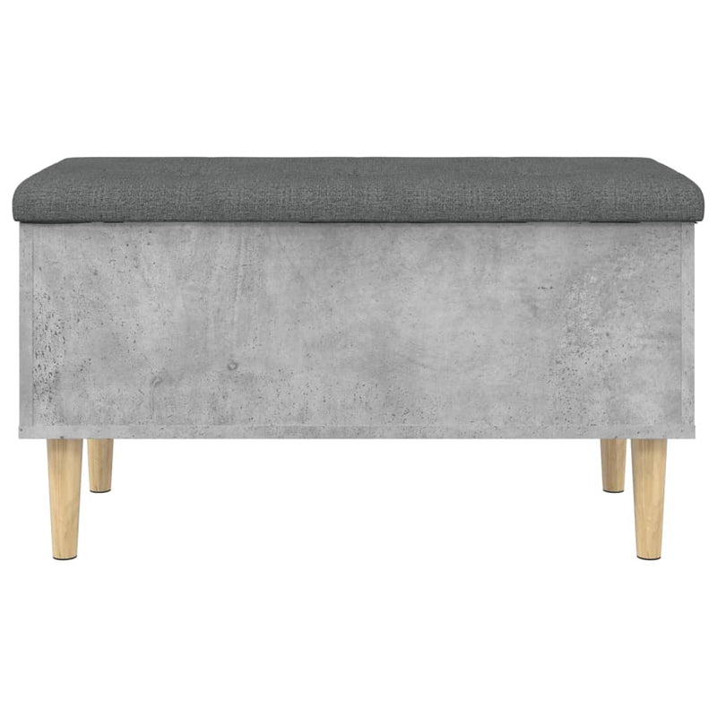 Storage Bench Concrete Grey 82x42x46 cm Engineered Wood