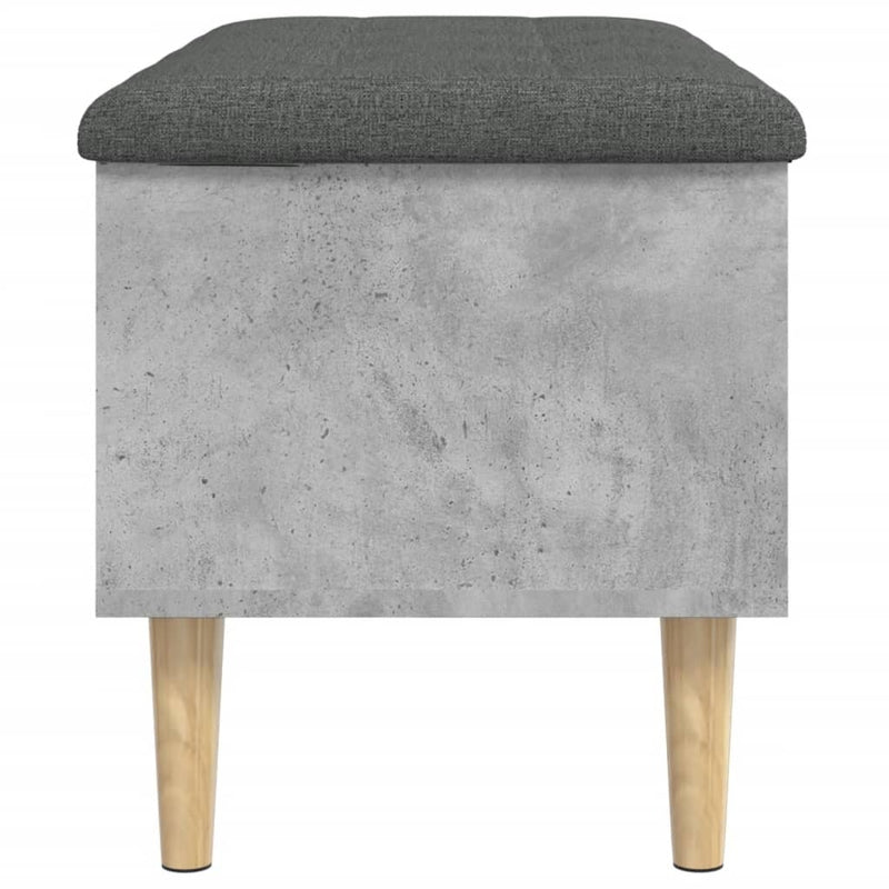 Storage Bench Concrete Grey 82x42x46 cm Engineered Wood