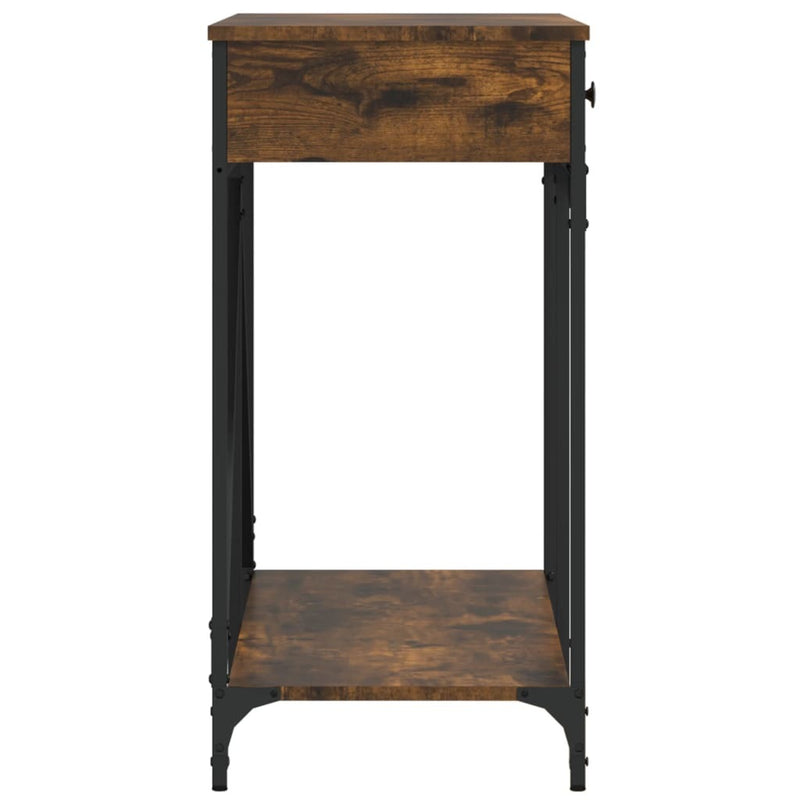 Console Table Smoked Oak 100x39x78.5 cm Engineered Wood