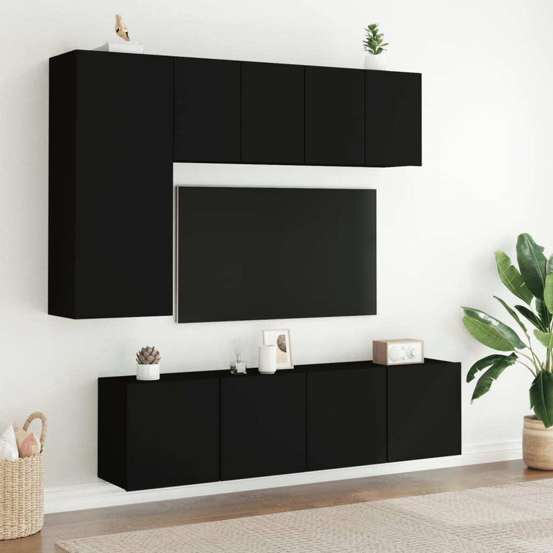 TV Cabinet Wall-mounted Black 60x30x41 cm