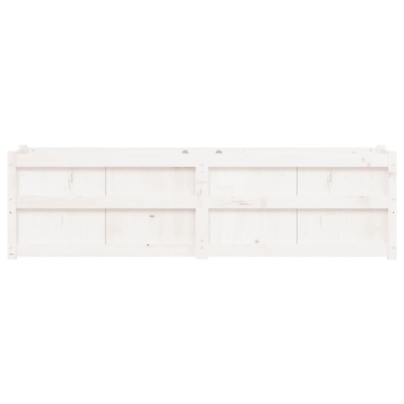 Garden Planter White 180x50x50 cm Solid Wood Pine