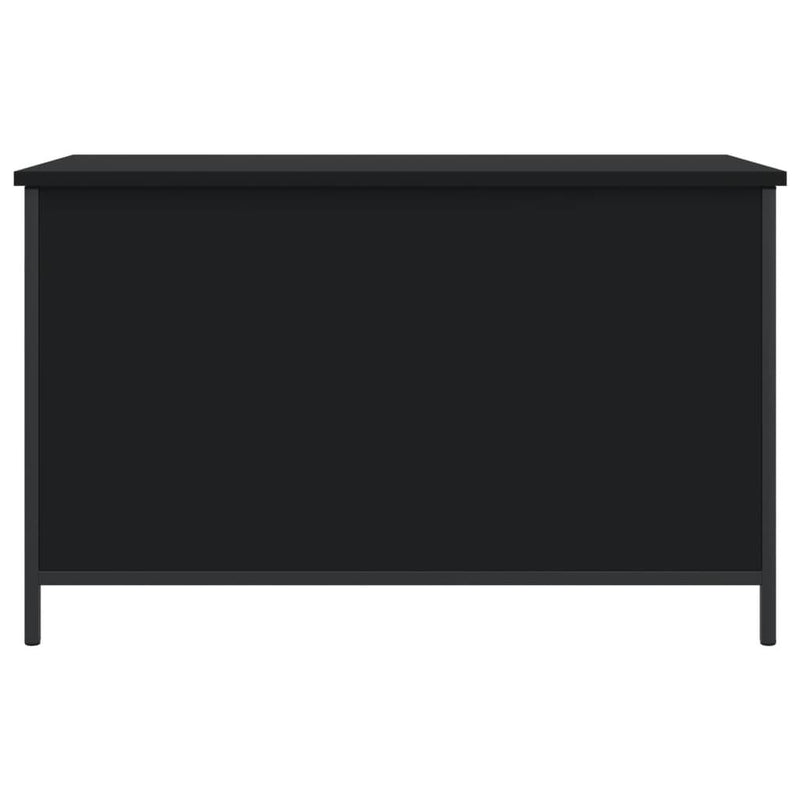 Storage Bench Black 80x42.5x50 cm Engineered Wood