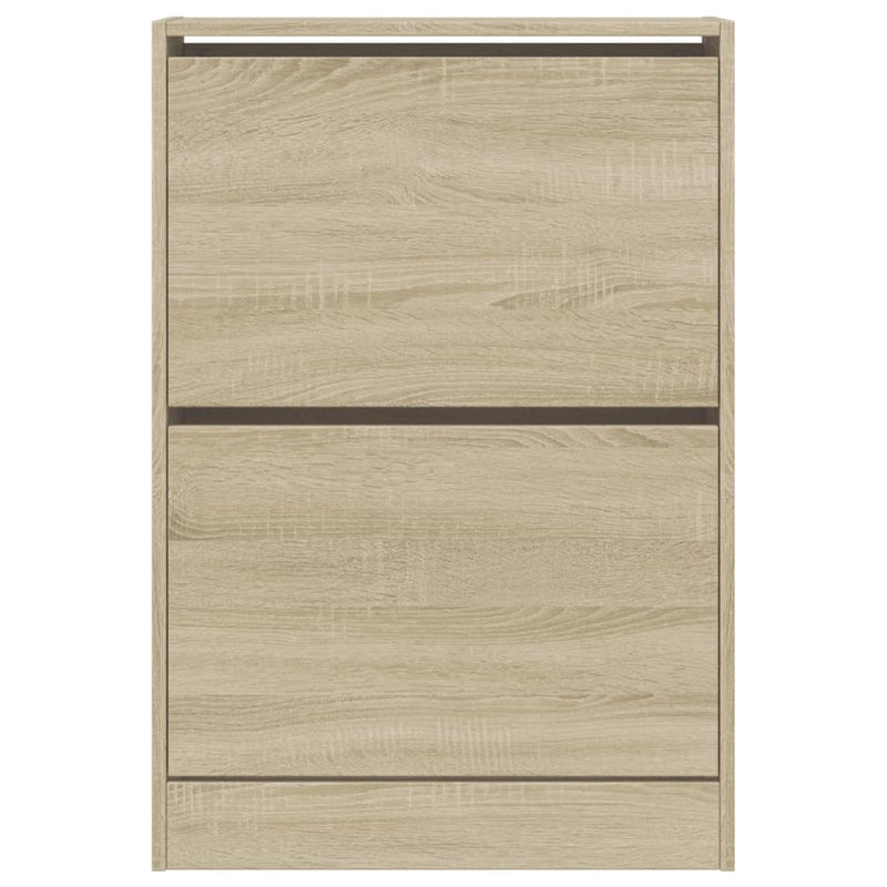 Shoe Cabinet Sonoma Oak 60x21x87.5 cm Engineered Wood