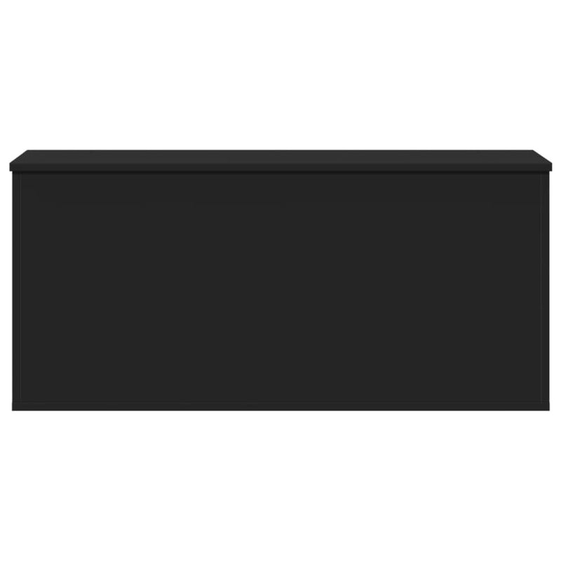 Storage Box Black 100x42x46 cm Engineered Wood