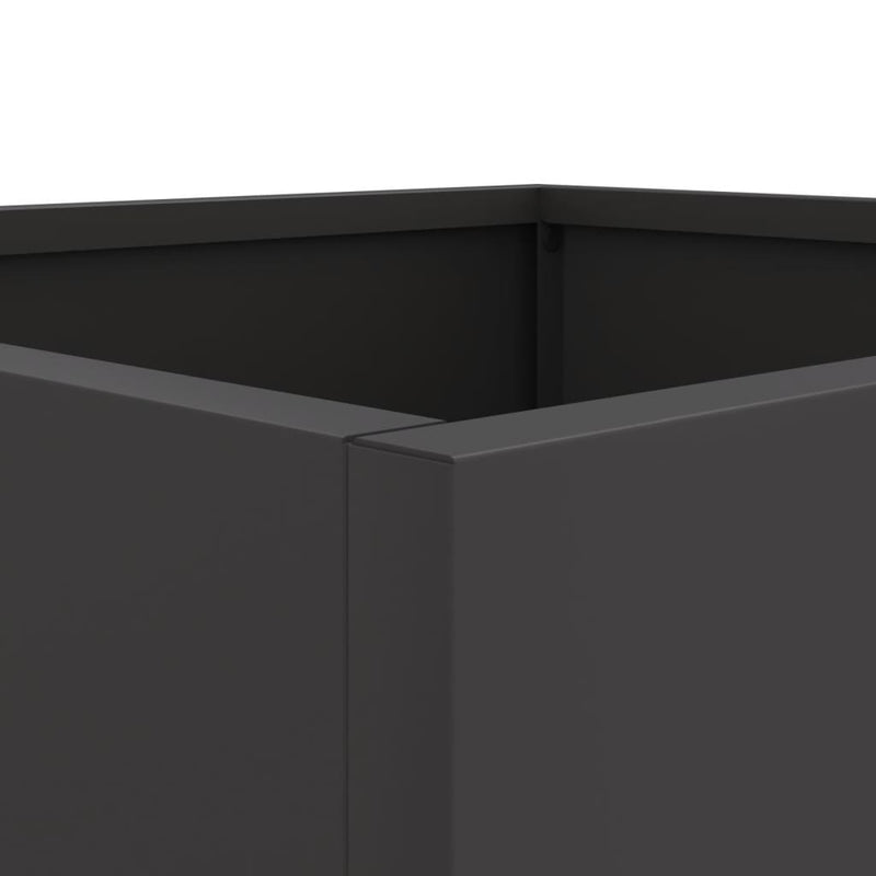 Planters 2 pcs Black 49x47x46 cm Cold-rolled Steel