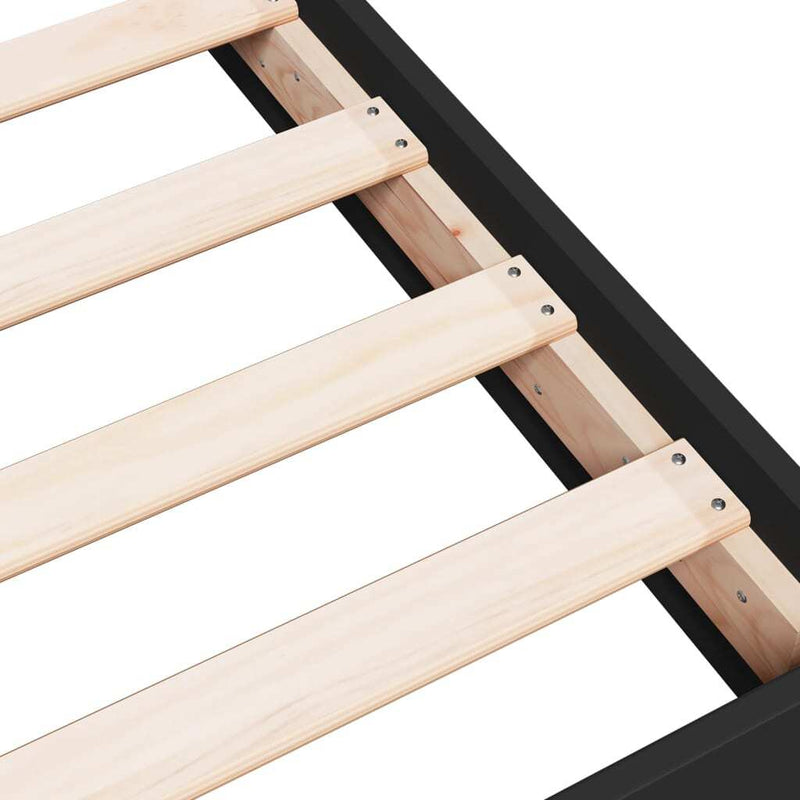 Bed Frame without Mattress Black 120x200 cm Engineered Wood