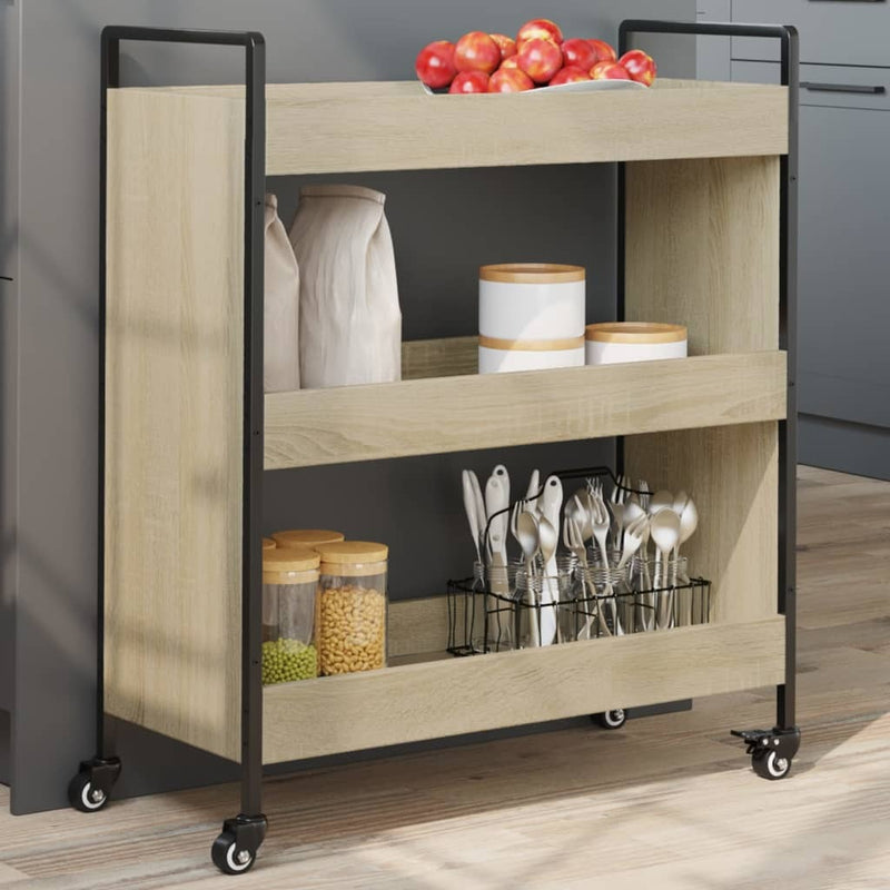 Kitchen Trolley Sonoma Oak 70x30x82 cm Engineered Wood