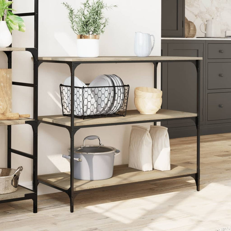 Kitchen Trolley Sonoma Oak 102x50x95 cm Engineered Wood