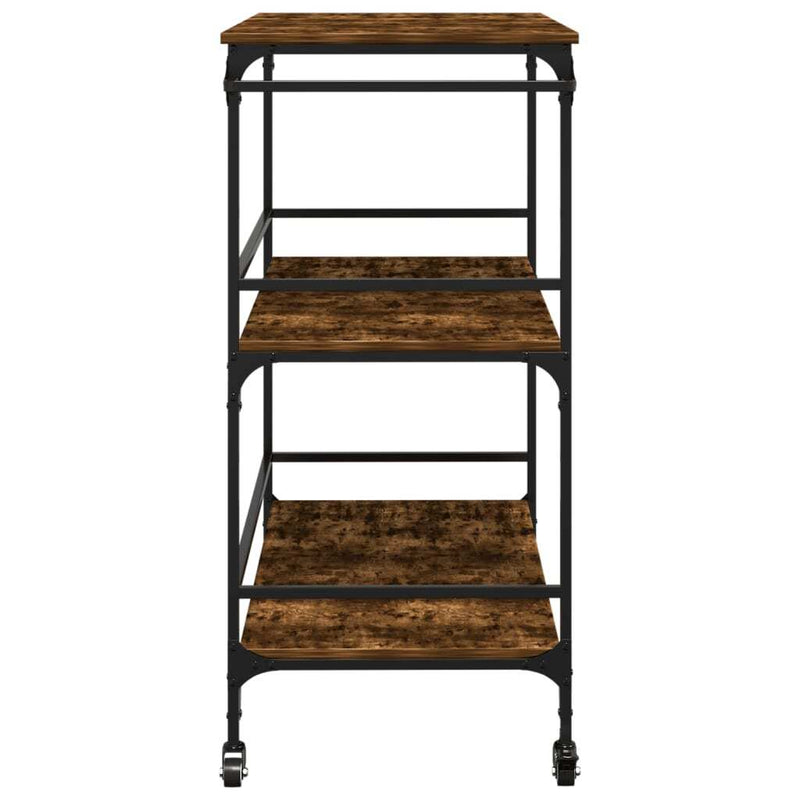 Kitchen Trolley Smoked Oak 100.5x50x105 cm Engineered Wood