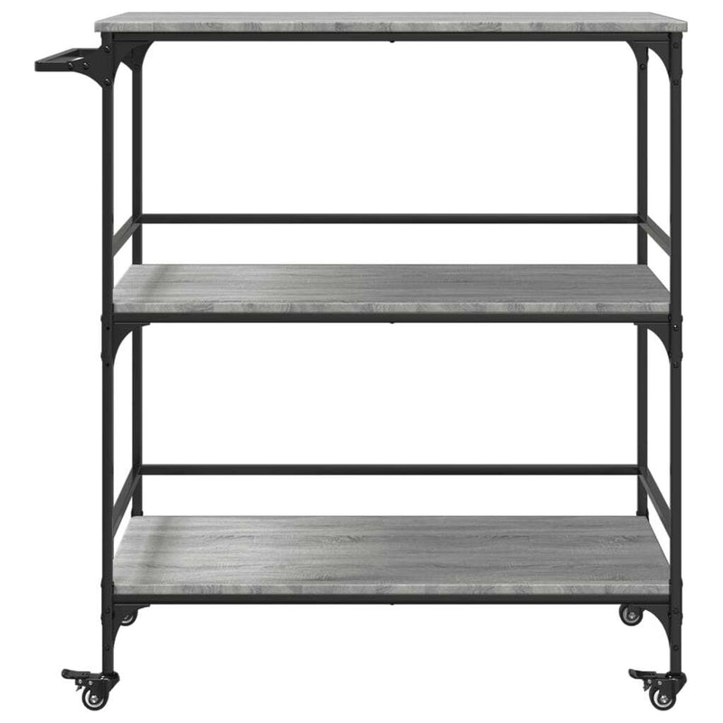 Kitchen Trolley Grey Sonoma 100.5x50x105 cm Engineered Wood