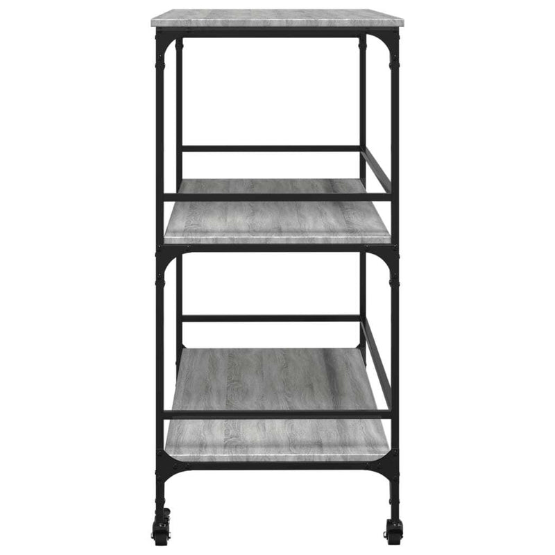 Kitchen Trolley Grey Sonoma 100.5x50x105 cm Engineered Wood