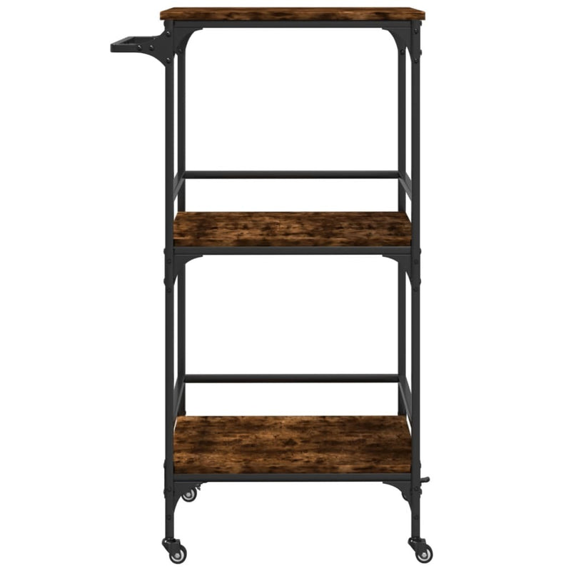 Kitchen Trolley Smoked Oak 60.5x50x105 cm Engineered Wood