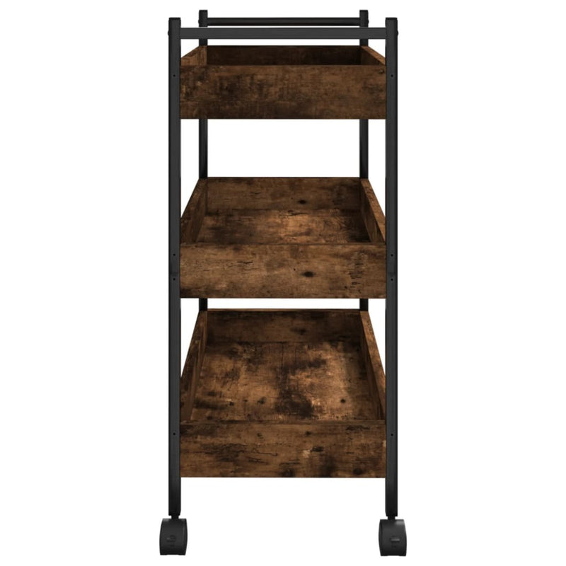 Kitchen Trolley Smoked Oak 50x30x70 cm Engineered Wood