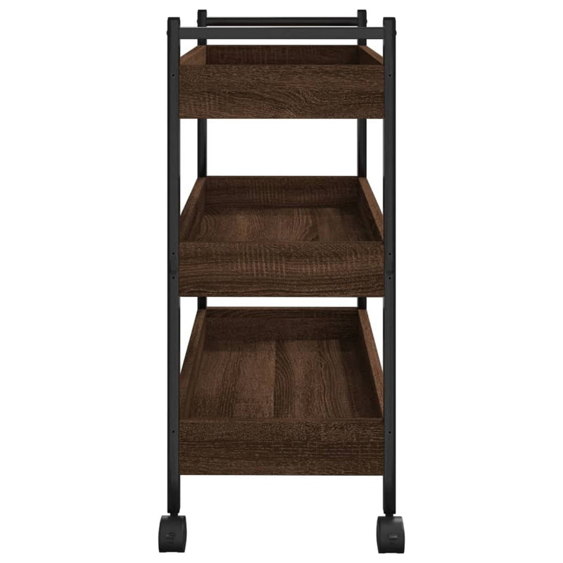 Kitchen Trolley Brown Oak 50x30x70 cm Engineered Wood