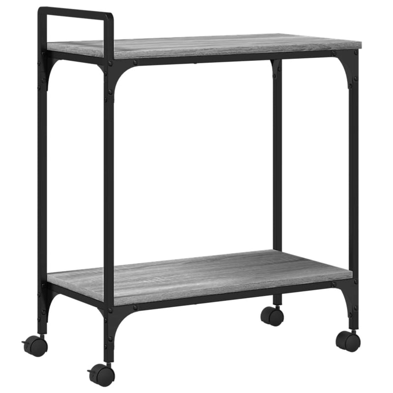 Kitchen Trolley Grey Sonoma 60.5x31x72.5 cm Engineered Wood