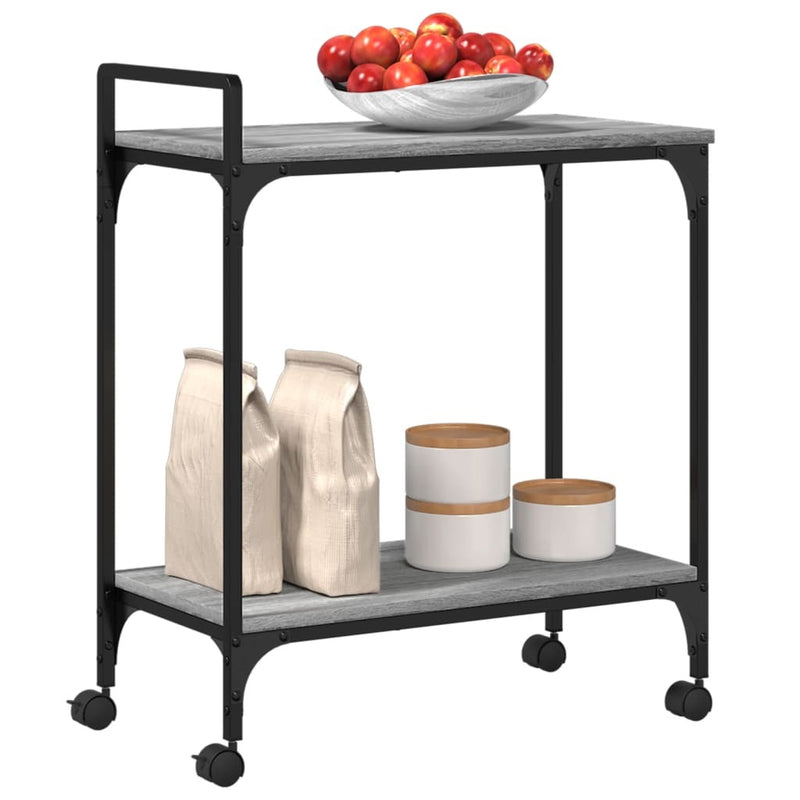 Kitchen Trolley Grey Sonoma 60.5x31x72.5 cm Engineered Wood