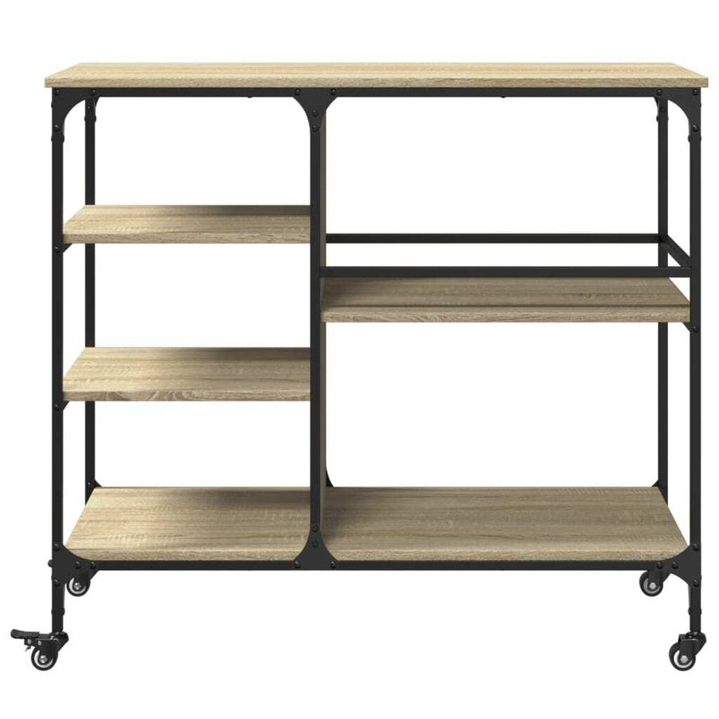 Kitchen Trolley Sonoma Oak 100x45x89.5 cm Engineered Wood