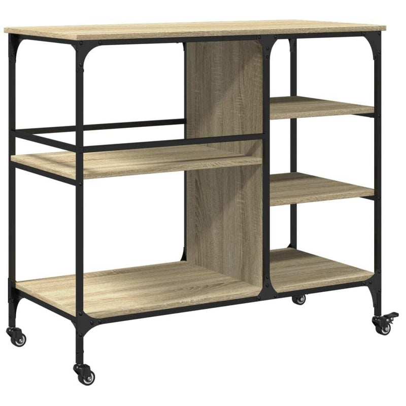 Kitchen Trolley Sonoma Oak 100x45x89.5 cm Engineered Wood