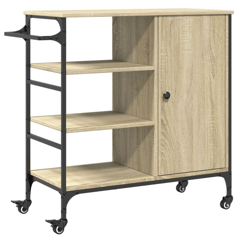 Kitchen Trolley Sonoma Oak 87.5x38.5x84.5 cm Engineered Wood