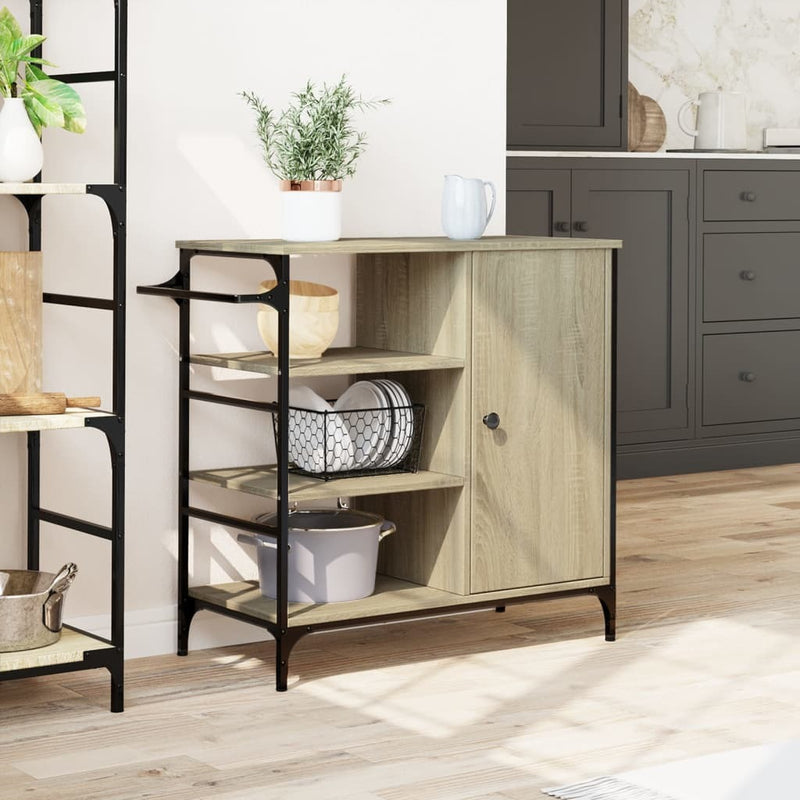 Kitchen Trolley Sonoma Oak 87.5x38.5x84.5 cm Engineered Wood