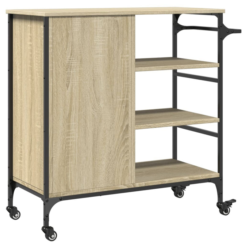 Kitchen Trolley Sonoma Oak 87.5x38.5x84.5 cm Engineered Wood