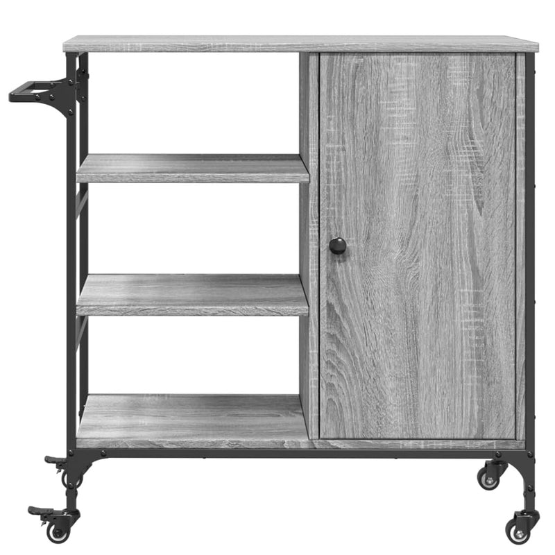 Kitchen Trolley Grey Sonoma 87.5x38.5x84.5 cm Engineered Wood