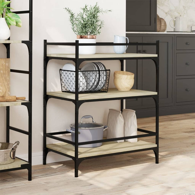 Kitchen Trolley Sonoma Oak 65x40x86.5 cm Engineered Wood