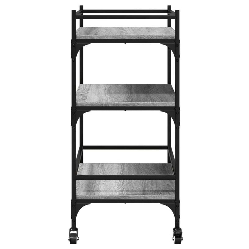 Kitchen Trolley Grey Sonoma 65x40x86.5 cm Engineered Wood